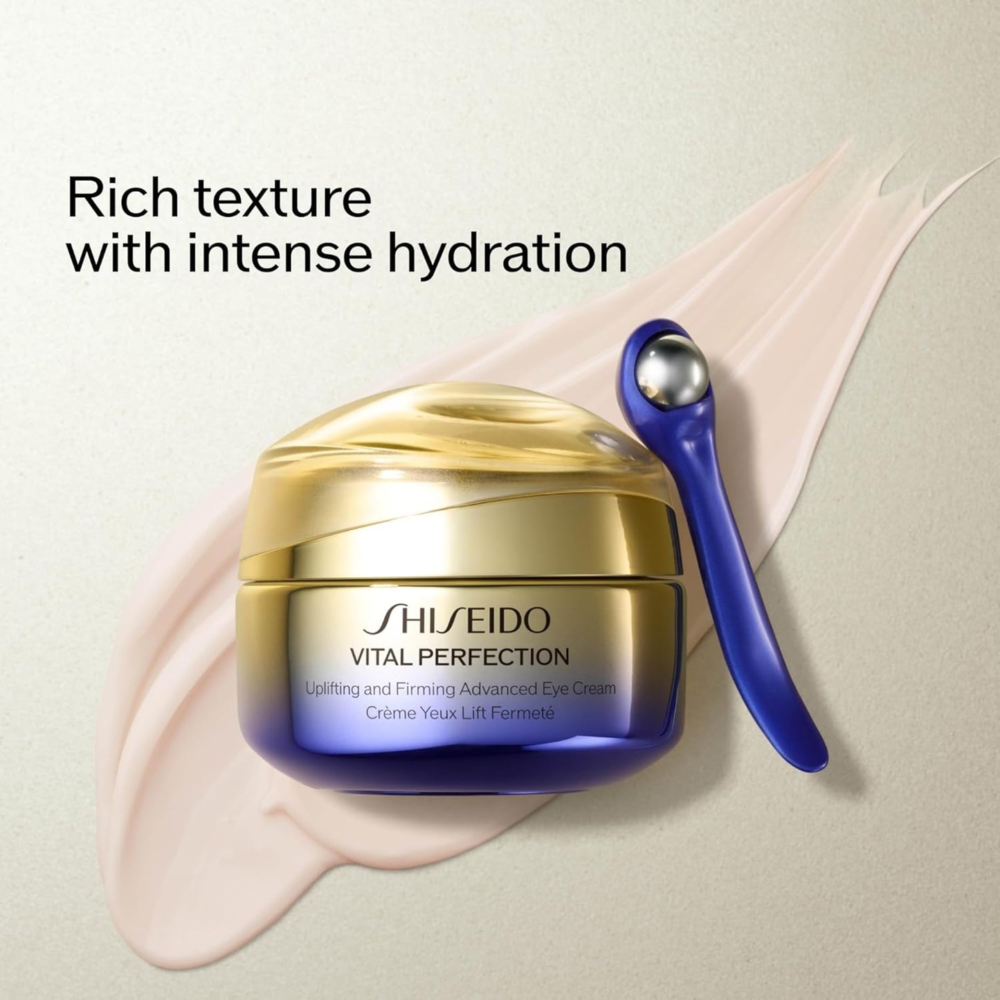 Shiseido Vital Perfection Uplifting and Firming Advanced Eye Cream - 15 mL - Improve Under-Eye Bags, Wrinkles & Dark Circles - Includes Exclusive Massage Roller Tool