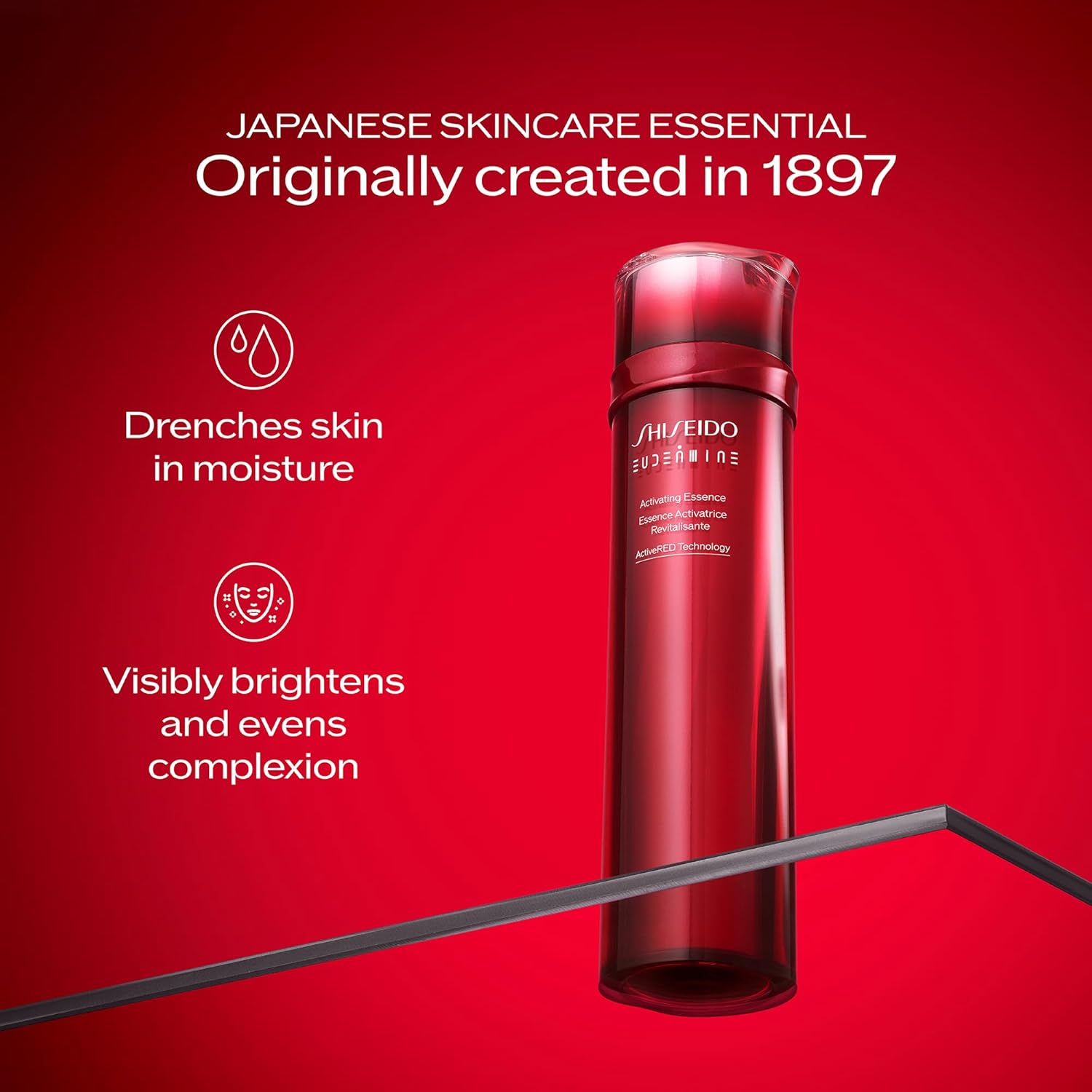 Shiseido Eudermine Activating Essence - Provides Deep Hydration & Targets Dark Spots - 24-Hour Hydration - Non-Comedogenic - All Skin Types