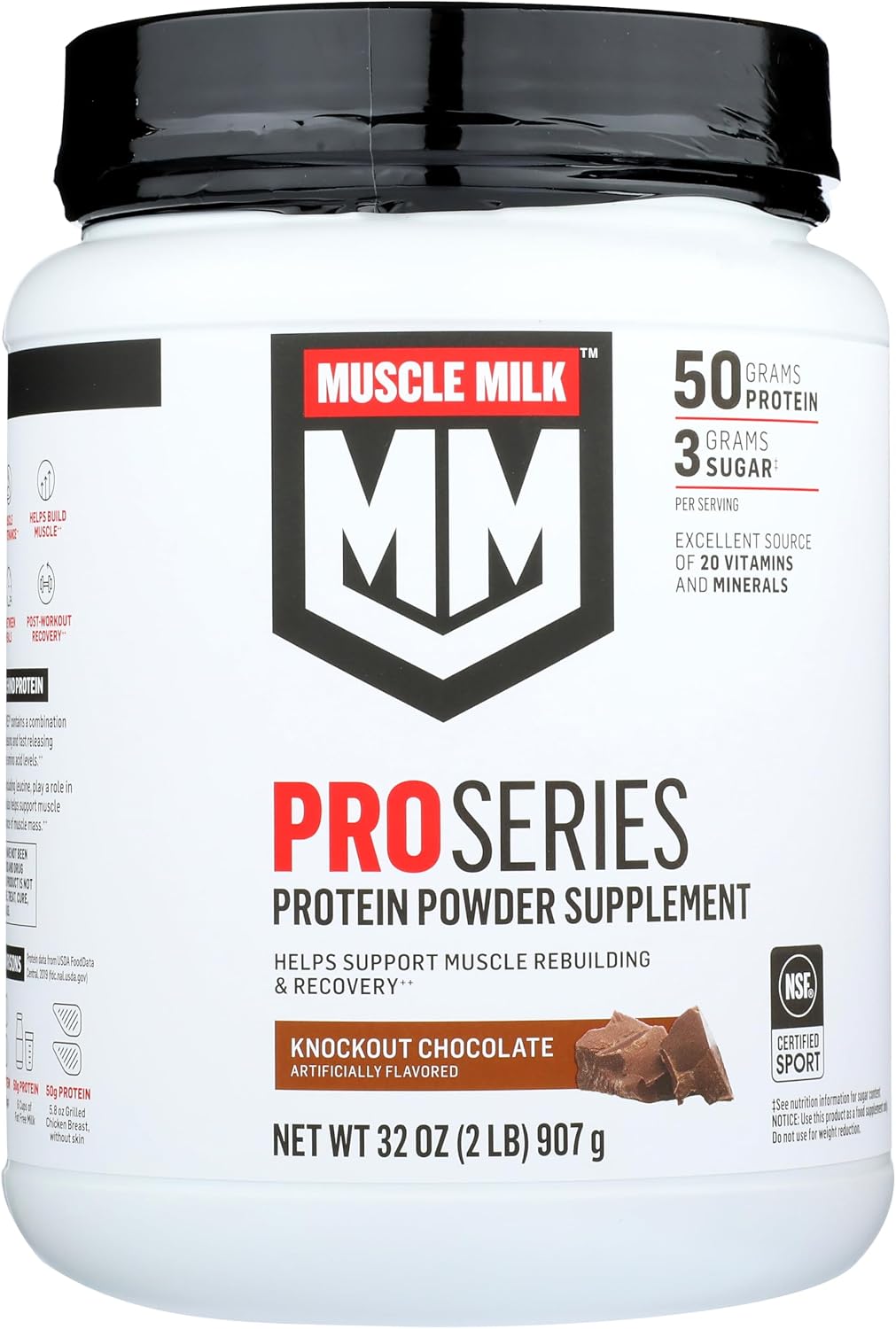 Muscle Mlk Pro Series 50 Knockout Chocolate, 2.4 Pound