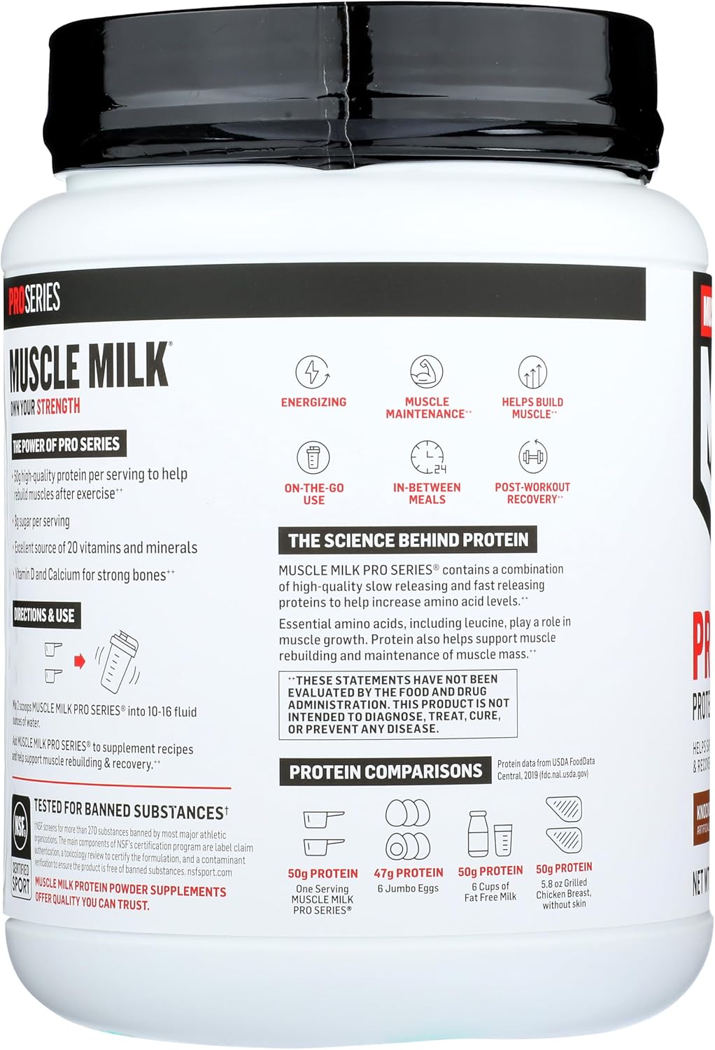 Muscle Mlk Pro Series 50 Knockout Chocolate, 2.4 Pound