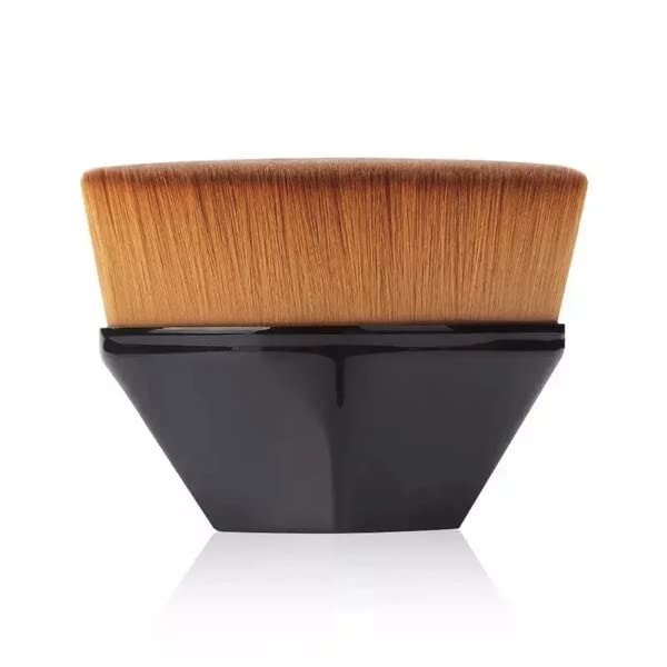MARKABLE Kabuki Hexagon Foundation Makeup Brush Flat Top Face Blush Liquid Powder Foundation Brush for Blending Liquid, Cream or Flawless Powder Cosmetics（Pink）