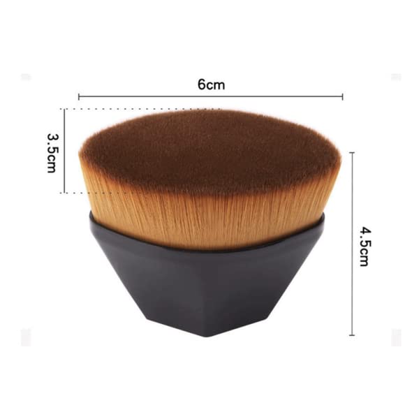 MARKABLE Kabuki Hexagon Foundation Makeup Brush Flat Top Face Blush Liquid Powder Foundation Brush for Blending Liquid, Cream or Flawless Powder Cosmetics（Pink）